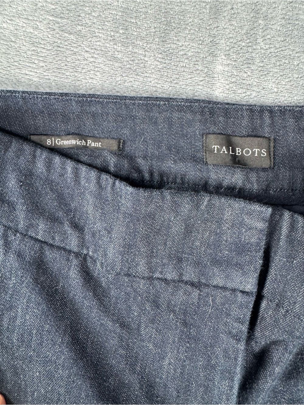 Talbots Refined Denim Wide Leg Pants High Waist Dark Wash Trouser Women’s Size 8 - Picture 6 of 7